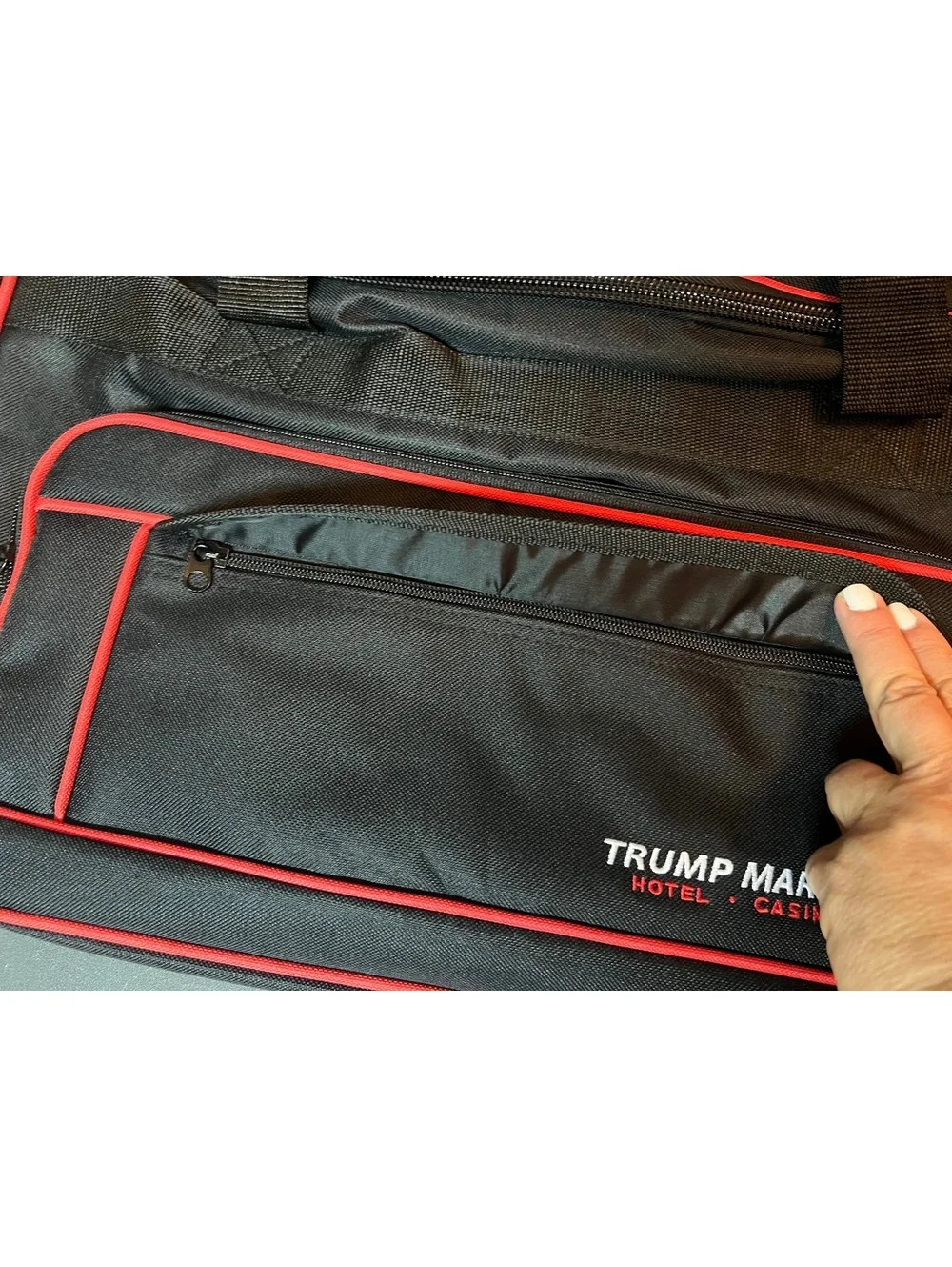 NEW AC Trump Marina Casino black 20” duffle travel bag discontinued